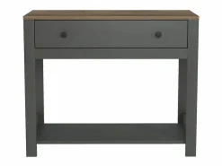 Consola para recibidor color blanco estilo clásico con cajón Corlay - Negro Online