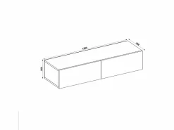 Consola suspendida con 2 puertas - Efecto mármol - TENIDA^Vente-unique Online