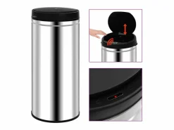 Helloshop26 Cubo De Basura Para Cocina|Contenedor automático con sensor de acero inoxidable de 80 litros 02_0006097