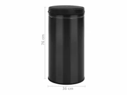 Helloshop26 Contenedor automático con sensor de 70 l acero al carbono negro 02_0043843 Gris Hot