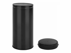 Helloshop26 Contenedor automático con sensor de 80 litros acero al carbono negro 02_0006034 Gris New