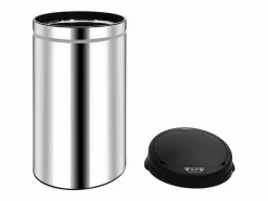 Helloshop26 Cubo De Basura Para Cocina|Contenedor automático de acero inoxidable con sensor de 50 litros 02_0006066