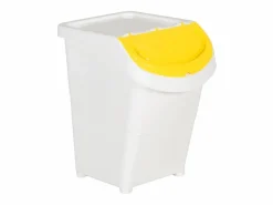 Helloshop26 Cubo De Basura Para Cocina|Contenedores apilables con tapa 3 piezas PP 120 litros 02_0006049