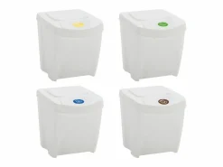 Contenedores de basura apilables 4 unidades 100 litros polipropileno 02_0006036^Helloshop26 Sale