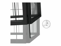Corral para perros 4 paneles acero con recubrimiento en polvo^Clicnbuy