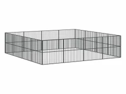 Clicnbuy Seguridad Para Mascotas|Corralito para perros con 16 paneles acero galvanizado