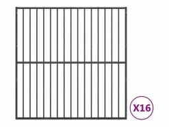 Clicnbuy Seguridad Para Mascotas|Corralito para perros con 16 paneles acero galvanizado