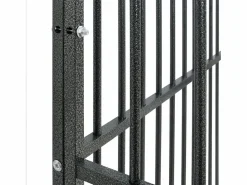Clicnbuy Corralito para perros con 12 paneles acero galvanizado Negro Outlet
