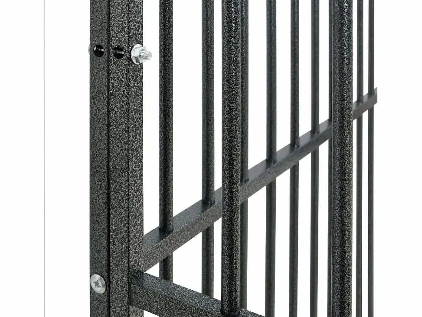 Clicnbuy Corralito para perros con 12 paneles acero galvanizado Negro Outlet