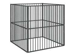 Clicnbuy Seguridad Para Mascotas|Corralito para perros con 4 paneles acero galvanizado