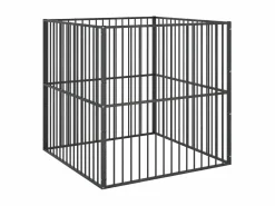 Clicnbuy Seguridad Para Mascotas|Corralito para perros con 4 paneles acero galvanizado