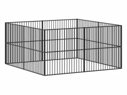 Corralito para perros con 8 paneles acero galvanizado^Clicnbuy Outlet