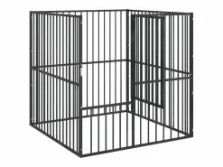 Corralito para perros con 4 paneles acero galvanizado ES314287^ Outlet