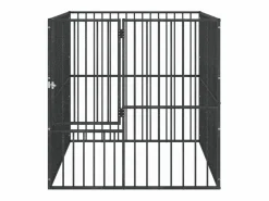 Corralito para perros con 4 paneles acero galvanizado ES314287^ Outlet