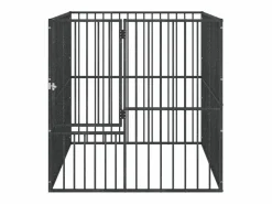 Clicnbuy Seguridad Para Mascotas|Corralito para perros con 4 paneles acero galvanizado
