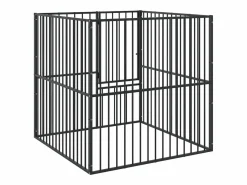 Clicnbuy Seguridad Para Mascotas|Corralito para perros con 4 paneles acero galvanizado