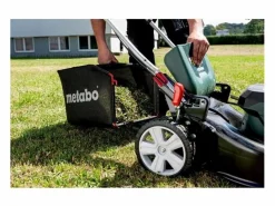 Cortacésped inalámbrico Metabo RM 36-18 LTX BL 46 cm, motor brushless, 7 alturas de corte, bolsa 55 L, autotractor, 18 V^METALTEX Clearance