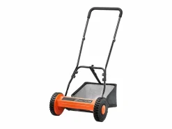 Cortacésped|Cortacésped Manual SucceBuy, Ancho de Corte 35cm, 5 Cuchillas de Acero, Altura de Corte Ajustable de 1.5 a 4.5 cm, Equipado con Bolsa de Recogida