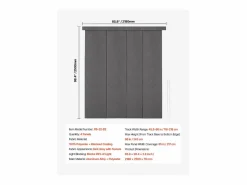 Cortina de Paneles SucceBuy Oscurecedores Verticales en Carril 116-218 cm de Ancho, Panel Japonés Ajustable hasta 243 cm de Alto, Ideal para Puertas Correderas^ Outlet