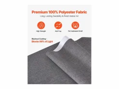 Cortina de Paneles SucceBuy Oscurecedores Verticales en Carril 116-218 cm de Ancho, Panel Japonés Ajustable hasta 243 cm de Alto, Ideal para Puertas Correderas^ Outlet