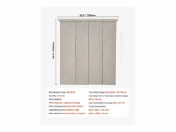 Persianas De Interior|Cortina de Paneles SucceBuy Verticales en Carril 116-218 cm de Ancho, Paneles Japoneses Ajustables hasta 243 cm de Alto, Ideal para Puertas Correderas