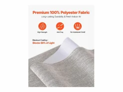 Persianas De Interior|Cortina de Paneles SucceBuy Verticales en Carril 116-218 cm de Ancho, Paneles Japoneses Ajustables hasta 243 cm de Alto, Ideal para Puertas Correderas
