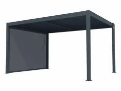 EXPERTLAND Cortina retráctil para pérgola bioclimática, Ancho 2,78 x Alt. 2,05 m, VIADANA Gris antracita Outlet