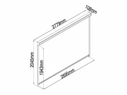 EXPERTLAND Cortina retráctil para pérgola bioclimática, Ancho 2,78 x Alt. 2,05 m, VIADANA Gris antracita Outlet