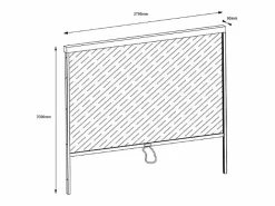 EXPERTLAND Cortina retráctil para pérgola bioclimática - An.300 cm x Alt.234cm - antracita - COSMA Gris antracita Best