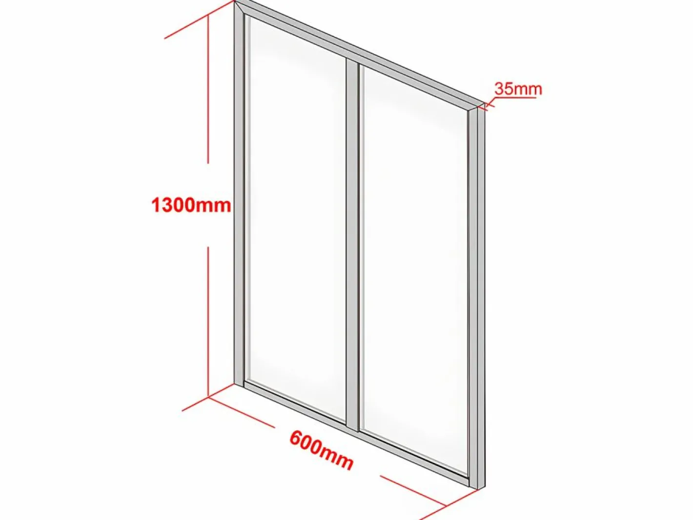 Vente-unique Cristalera atelier aluminio termolacado 60x130 BAYVIEW Blanco Clearance