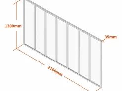 Cristalera atelier de aluminio termolacado - 210x130 cm - - BAYVIEW^Vente-unique Online