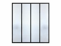 Cristalera atelier de aluminio termolacado y vidrio templado texturizado 120x105 cm VIETRA^Vente-unique Discount