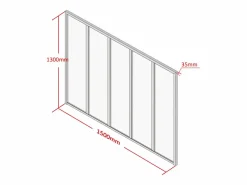 Cristalera atelier de aluminio termolacado 150x130 cm BAYVIEW^Vente-unique Hot