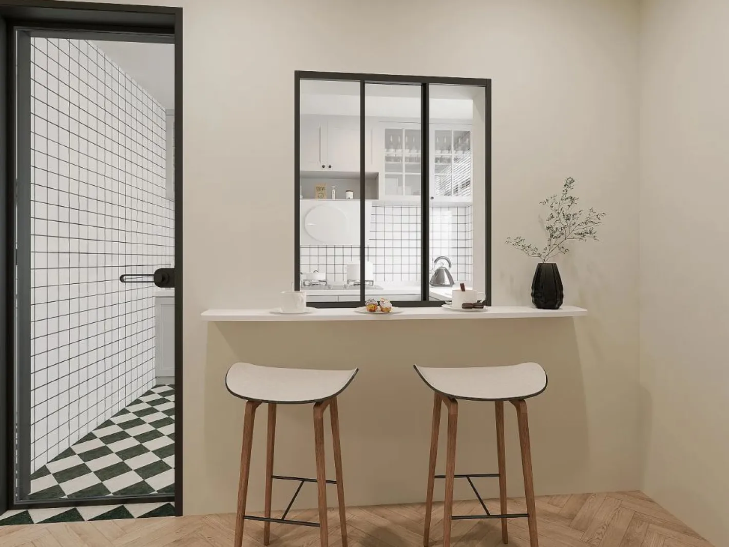 Vente-unique Cristalera corredera de aluminio termolacado 90 x 105 cm - RAVENA Negro Clearance