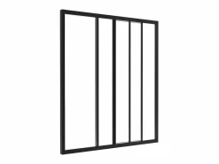 Vente-unique Cristalera corredera de aluminio termolacado 90 x 105 cm - RAVENA Negro Clearance