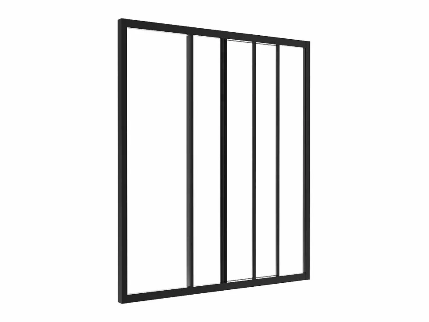 Vente-unique Cristalera corredera de aluminio termolacado 90 x 105 cm - RAVENA Negro Clearance