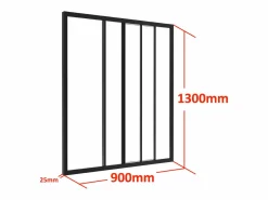 Cristalera corredera de aluminio termolacado 90 x130 cm, RAVENA^Vente-unique Best