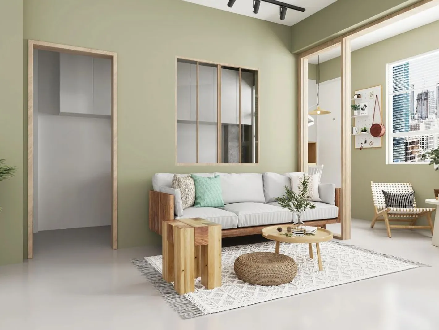 Vente-unique Cristalera corrediza de vidrio templado y aluminio natural claro 120 x 130 cm RAVENA Color natural claro Best