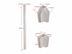 Vente-unique Cristalera de esquina de taller de aluminio lacado - Ancho 210 x Prof. 210 x Alt. 130 - - BAYVIEW Blanco Clearance