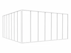 Vente-unique Cristalera Interior|Cristalera de esquina de taller de aluminio lacado - Ancho 210 x Prof. 210 x Alt. 105 - - BAYVIEW