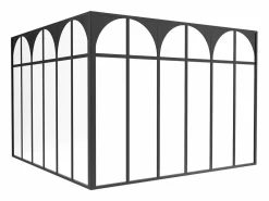 Vente-unique Cristalera Interior|Cristalera de esquina estilo art déco de aluminio termolacado - Ancho 180 x Prof. 180 x Alt. 130 - - ARCADEA