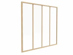 Vente-unique Cristalera de taller de aluminio termolacado - 120x105 cm - Natural claro - BAYVIEW Color natural claro Clearance