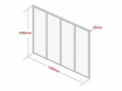 Vente-unique Cristalera de taller de aluminio termolacado - 120x105 cm - Natural claro - BAYVIEW Color natural claro Clearance