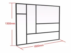 Cristalera de taller diseño de aluminio termolacado 180x130 cm - - ARTENA^Vente-unique Discount