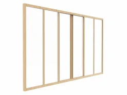 Cristalera deslizante de vidrio templado y aluminio natural claro 180x105 cm RAVENA^Vente-unique Outlet