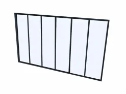 Vente-unique Cristalera esquinera atelier de aluminio termolacado 180 x 60 x Alt. 130 BAYVIEW Negro Sale