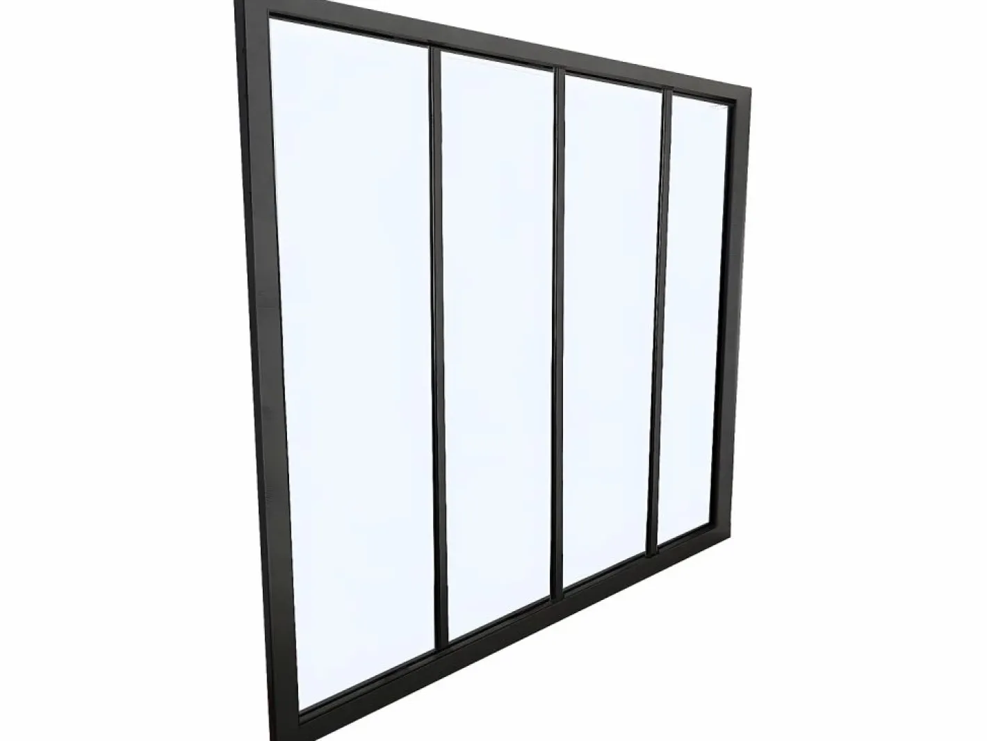 Vente-unique Cristalera Interior|Cristalera esquinera atelier de aluminio termolacado Ancho 120 x Ancho 60 x Alt. 130 BAYVIEW