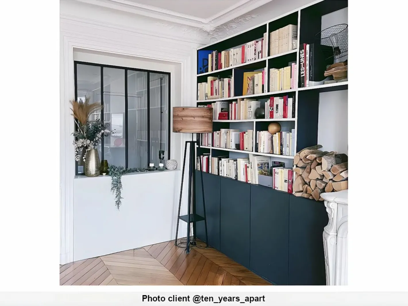 Cristalera estilo atelier BAYVIEW aluminio 120x130^Vente-unique Sale
