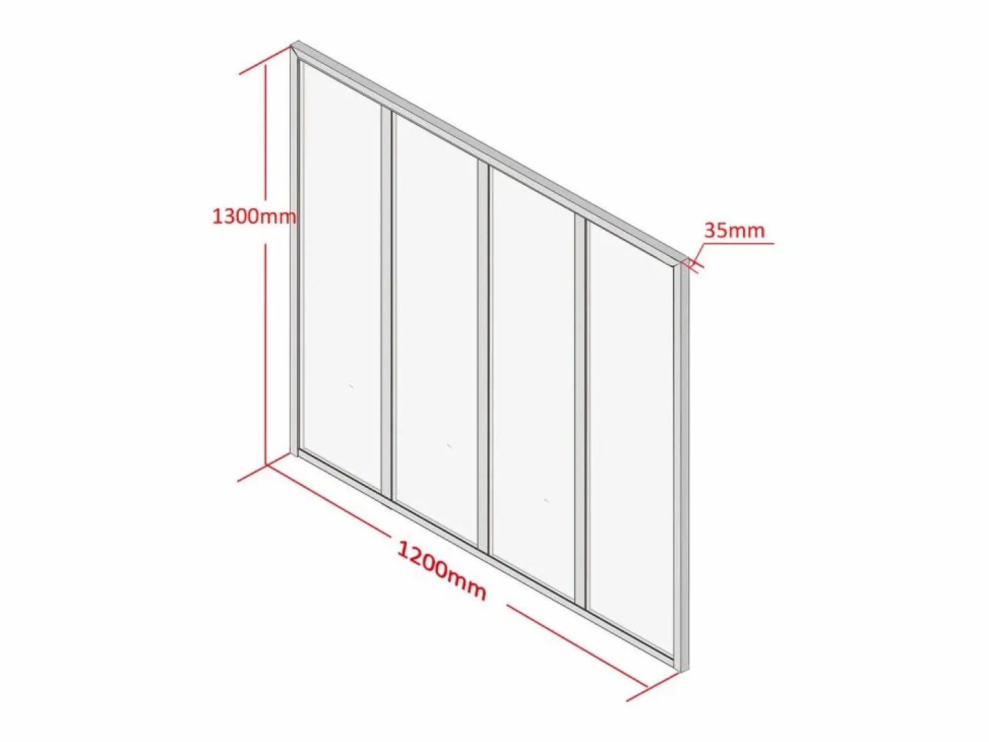 Vente-unique Cristalera Interior|Cristalera taller de aluminio termolacado y vidrio esmerilado 120 x 130 cm BAYVIEW
