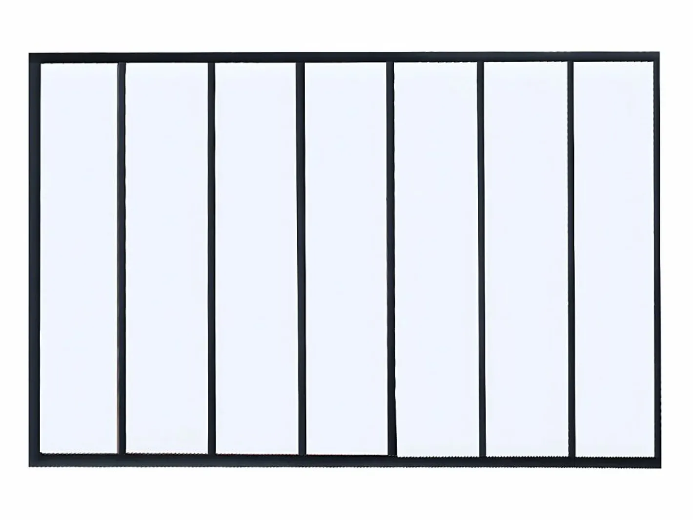 Cristalera tipo taller de aluminio termolacado - 210x130 cm - - BAYVIEW^Vente-unique Best